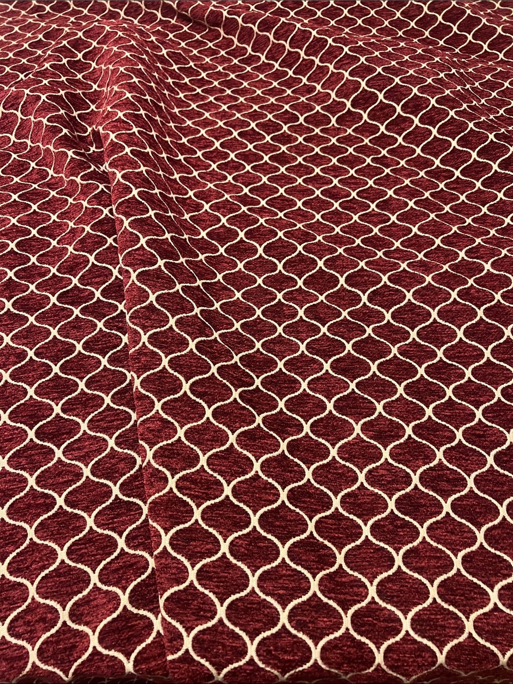 3 Continuous Yds Crimson / Brick / Upholstery Fabric, 57” Wide Home Dec Fabric